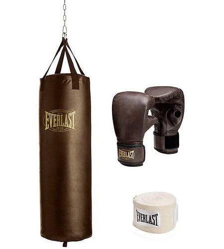 100 Lb Vintage Heavy Bag Boxing Kit.