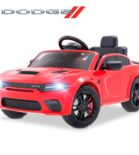 Dodge Electric Ride on Cars for Kids, 12V Licensed Dodge Charger SRT Powered Ride on Toy Cars with Parent Remote Control/Music/Led Headlights/Safety Belt for 3-5, Purple(Walmart Exclusive Color)