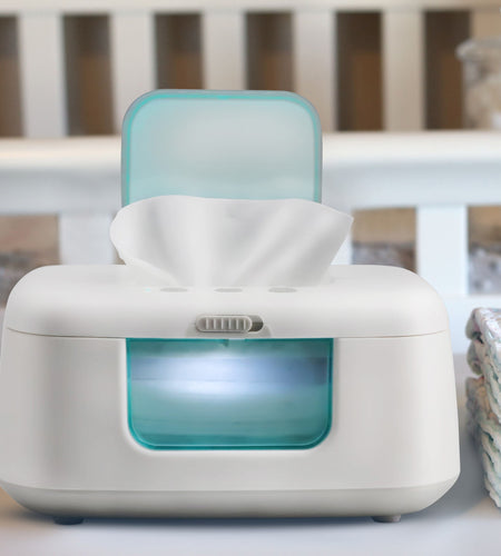 Baby Wipe Warmer & Dispenser with LED Changing Light & On/Off Switch by