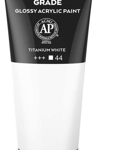 Acrylic Paint Titanium White Tubes(120Ml, 4.1 Oz) Non Toxic Non Fading,Rich Pigments for Painters, Adults & Kids, Ideal for Canvas Wood Clay Fabric Ceramic Craft Supplies (Titanium White)