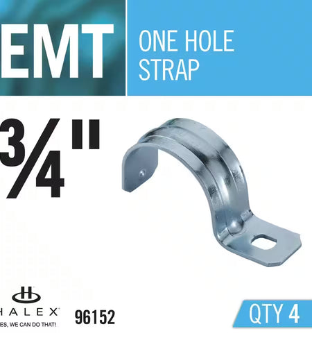 3/4 In. Electrical Metallic Tube (EMT) 1-Hole Conduit Straps (4-Pack)