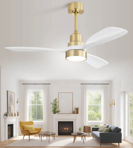 Modern 48-Inch Ceiling Fan with LED DC 6-Speed High Wind Speed with Remote Control