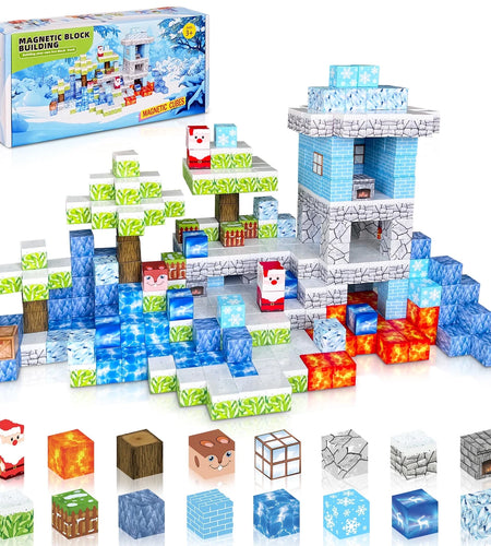 100PCS Magnetic Blocks,Princess Castle Magnetic Tiles,Kids Games Toys for Toddler